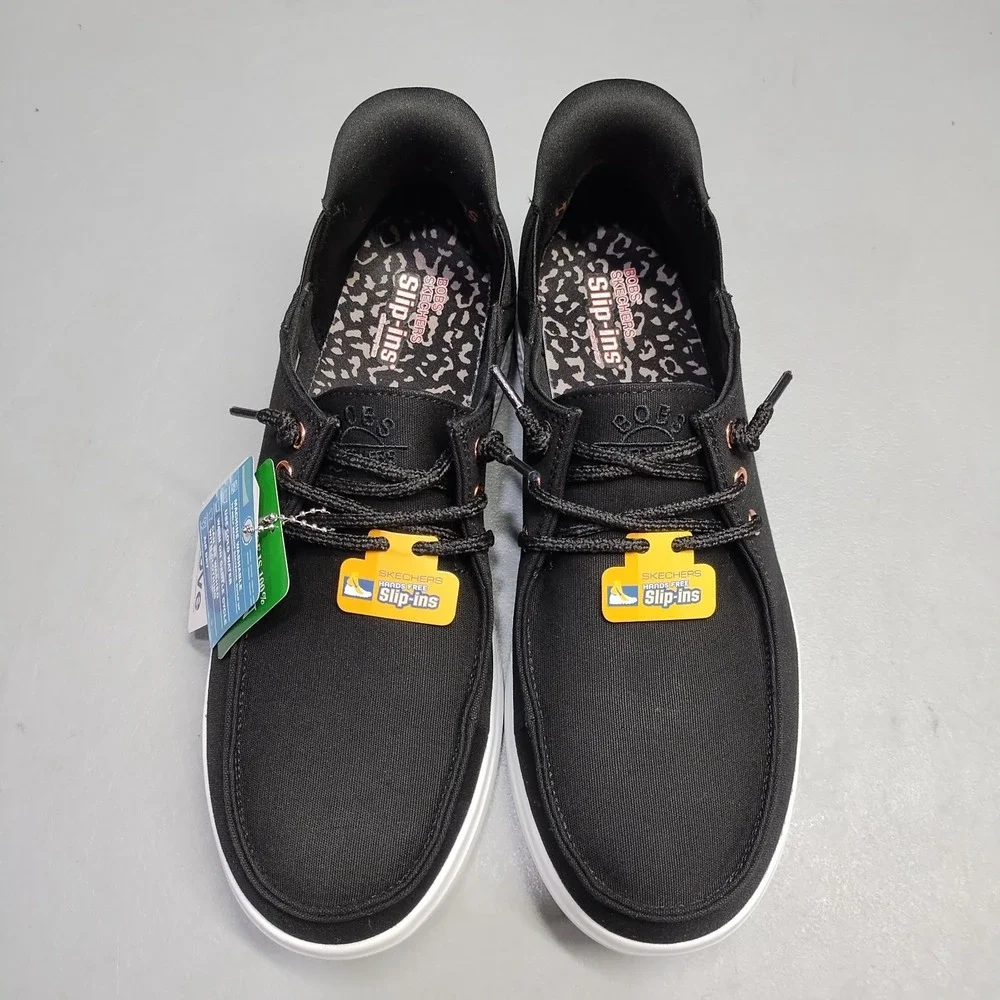 BOBS by Skechers Slip-ins Skip Cute Spot Twist Walking Shoes Womens 10 Black
